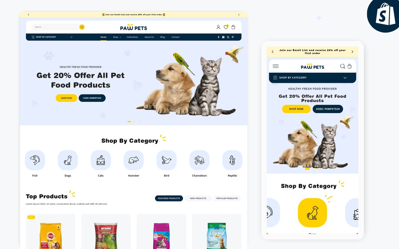 PawPets - najlepszy motyw dla zwierząt Shopify 2.0 - Obraz funkcji 1