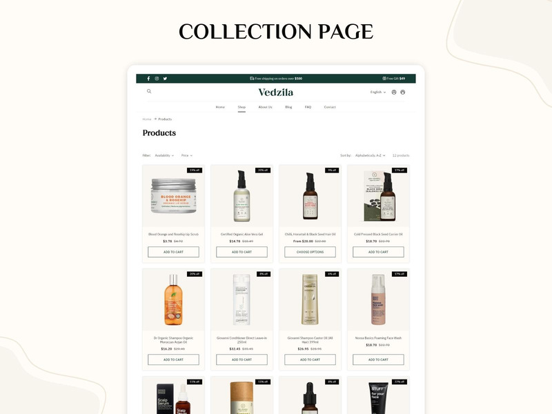 Vedzila — motyw Shopify 2.0 do pielęgnacji skóry | Motyw Shopify Beauty - Obraz funkcji 2