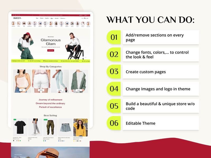 Guccy – Tema Shopify per la moda di lusso | Shopify 2.0 - Caratteristiche Immagine 10