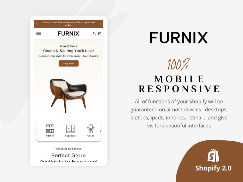 Furnix – Thème Shopify pour la décoration et le mobilier d'intérieur élégants | Shopify 2.0 - Caractéristiques de l’image 8