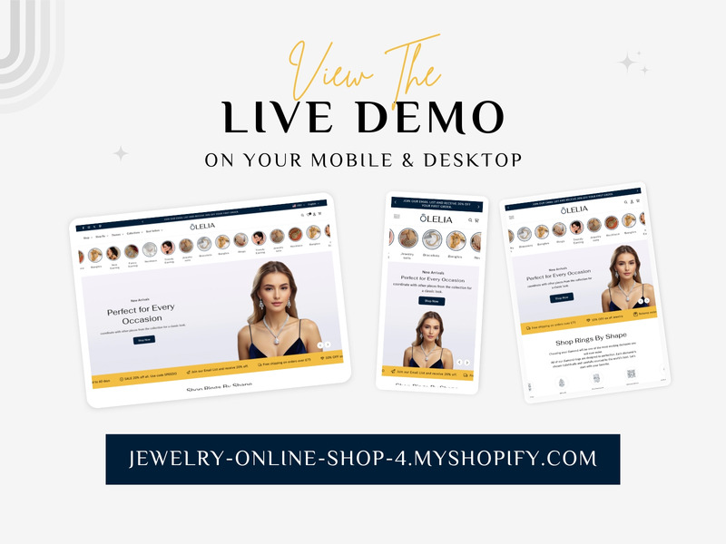 Olelia Jewelry – Tema de Shopify para joyería exquisita | Shopify 2.0 - Características Imagen 2