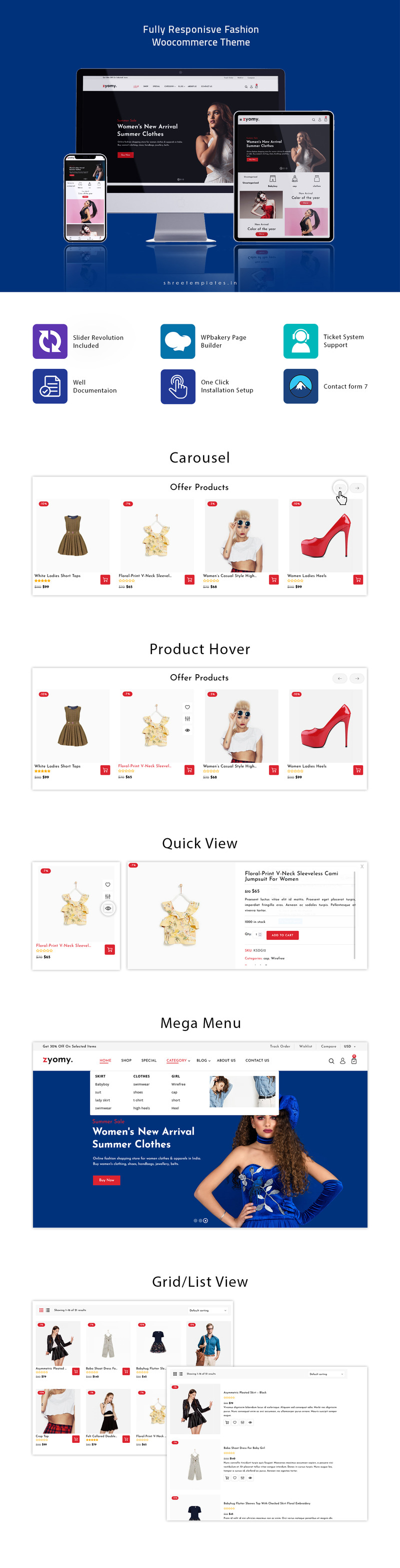 Zyomy - Fashion Store WooCommerce Theme - Features Image 1