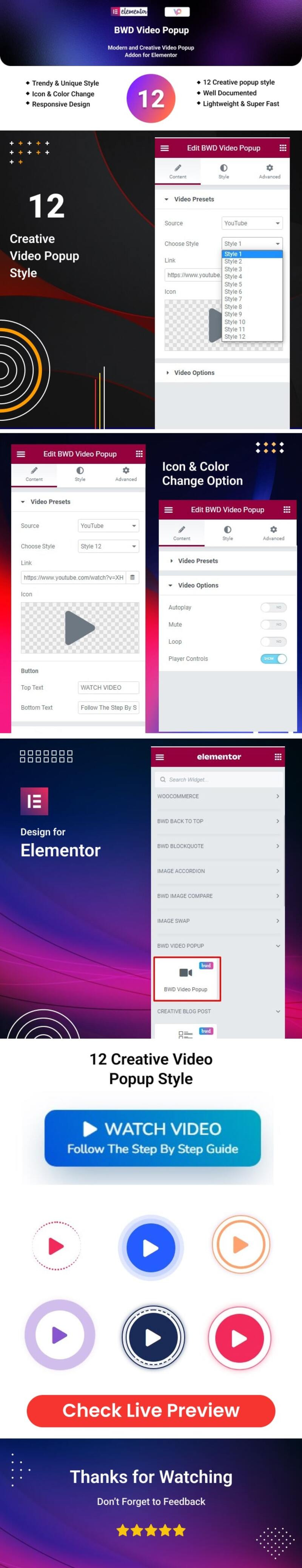 Video Popup WordPress Plugin For Elementor - Features Image 1
