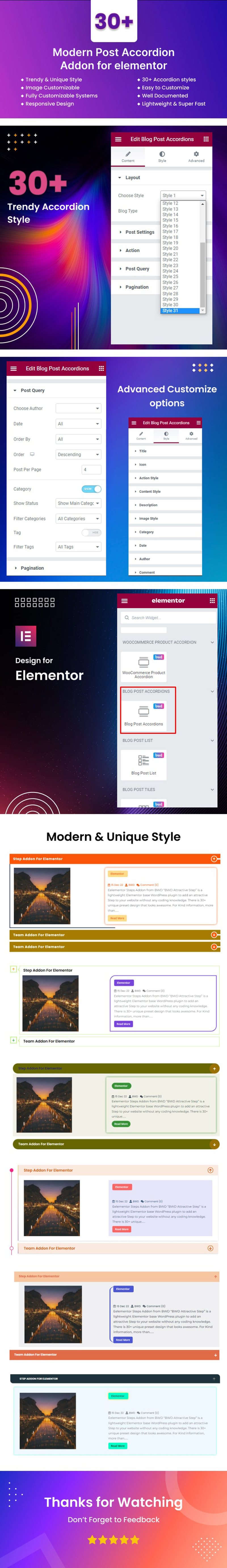 Blog Post Accordion WordPress Plugin For Elementor - Features Image 1