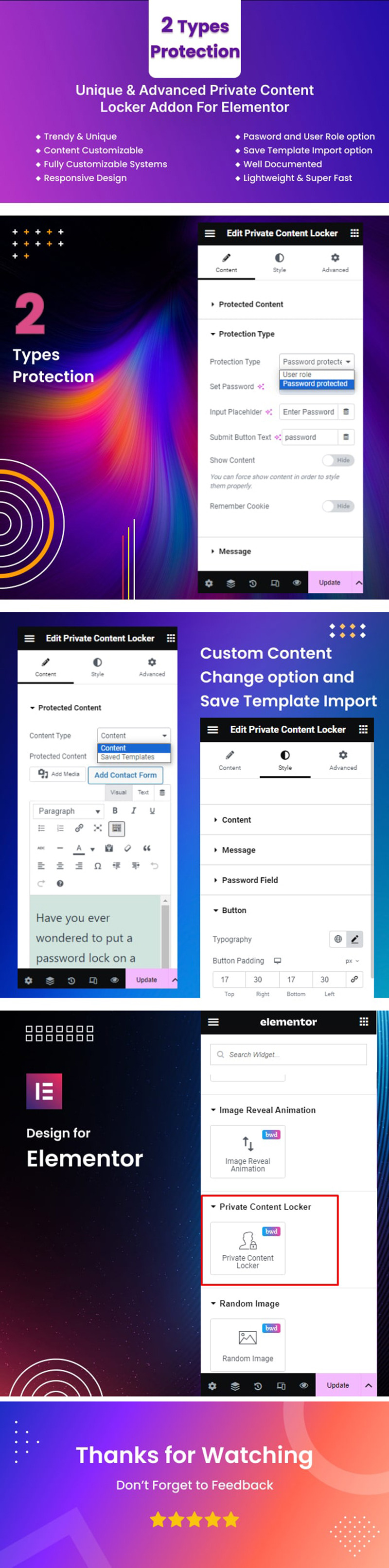 Private Content Locker WordPress Plugin For Elementor - Features Image 1