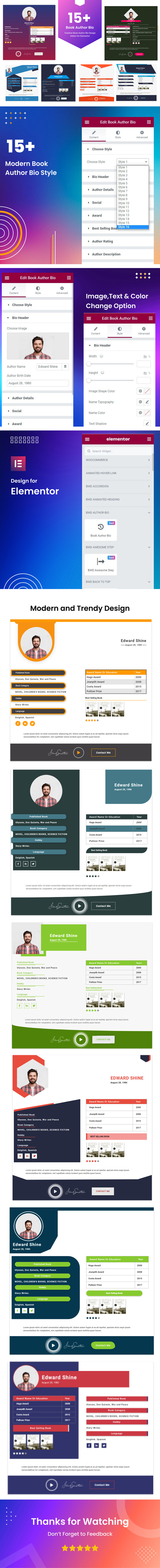 Author Bio WordPress Plugin For Elementor - Features Image 1