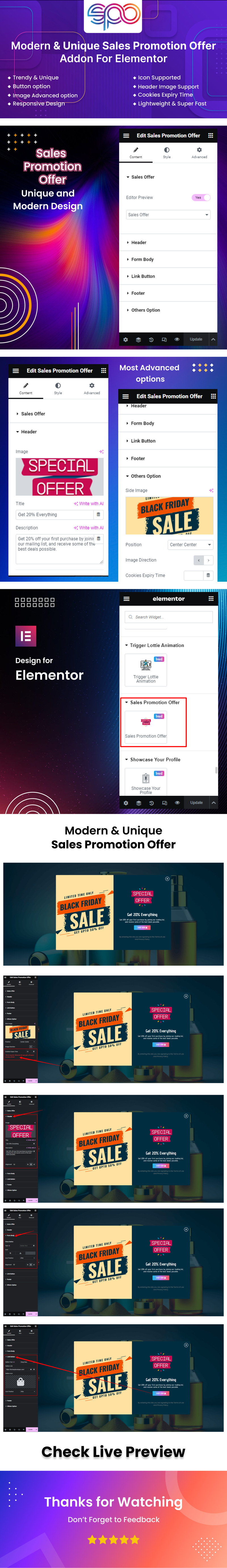 BWD Sales Promotion Offer WordPress Plugin For Elementor - Features Image 1