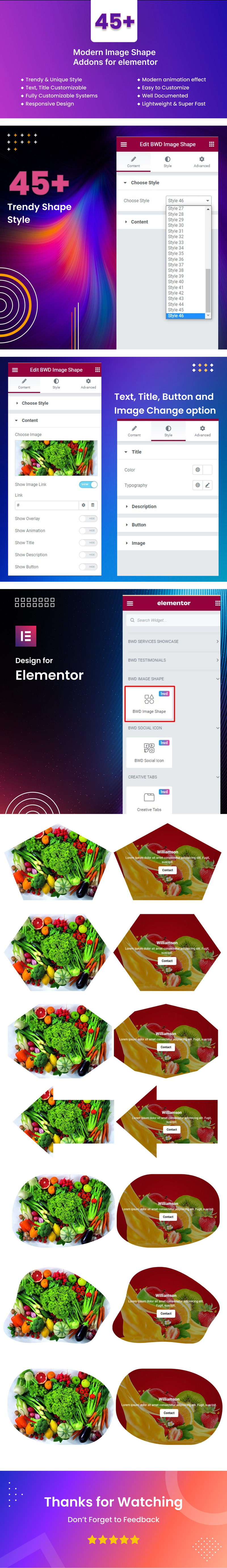 Image Shape WordPress Plugin For Elementor - Features Image 1