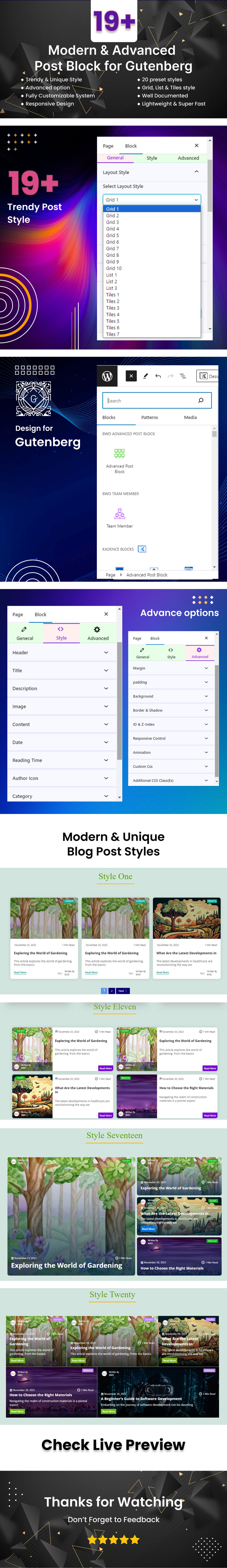 BWD Advanced Blog Post Block WordPress Plugin For Gutenberg - Features Image 1
