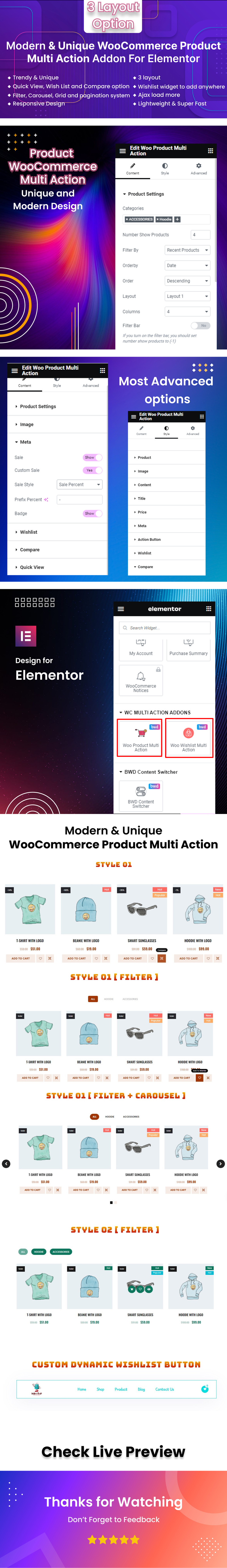 BWD WooCommerce Product Multi Action WordPress Plugin For Elementor - Features Image 1