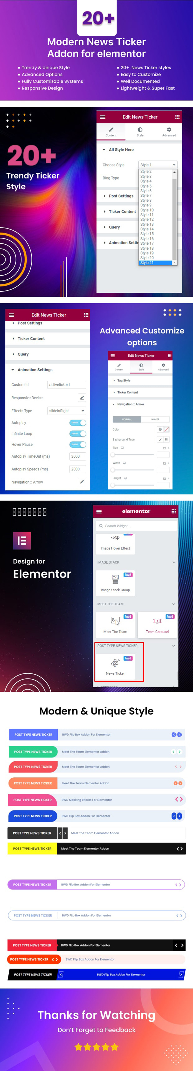 News Ticker WordPress Plugin For Elementor - Features Image 1