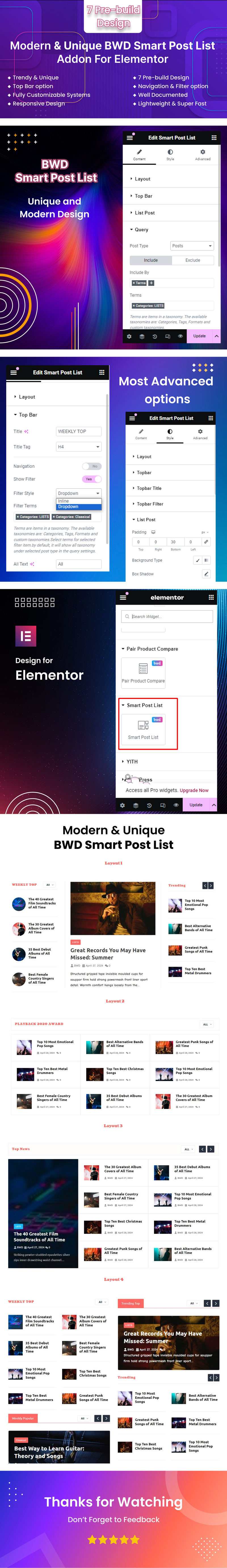 Smart Post List WordPress Plugin For Elementor - Features Image 1