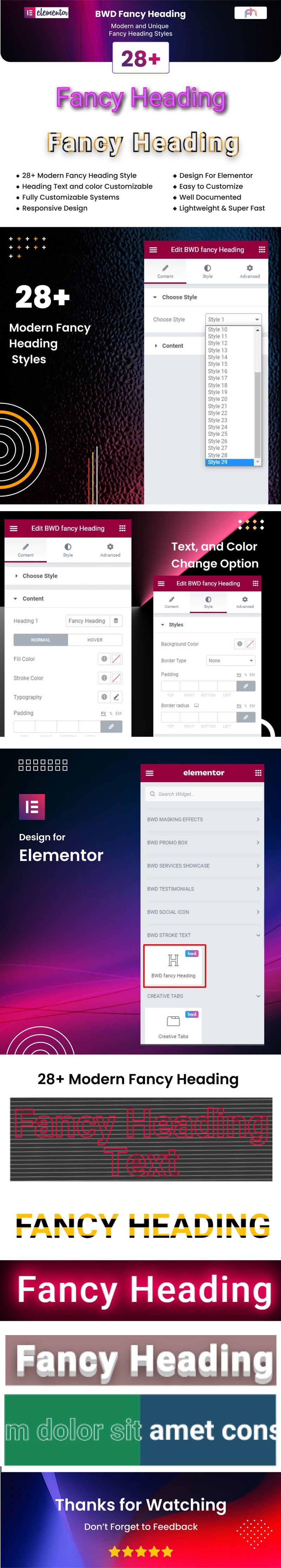 Fancy Heading WordPress Plugin For Elementor - Features Image 1