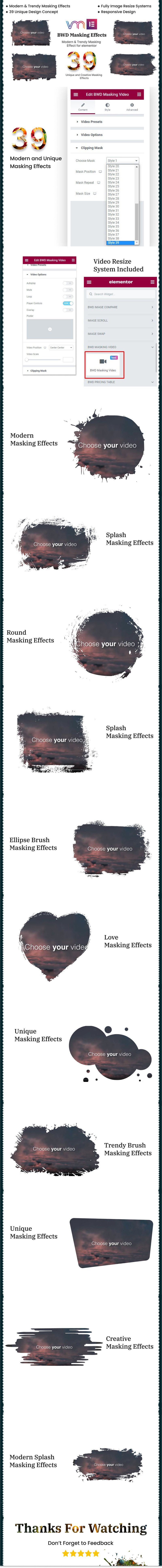 Video Masking WordPress Plugin For Elementor - Features Image 1