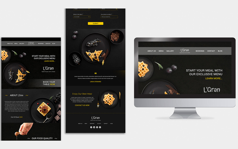 L'GRAN Landing Page Design Modello PSD - Caratteristiche Immagine 1