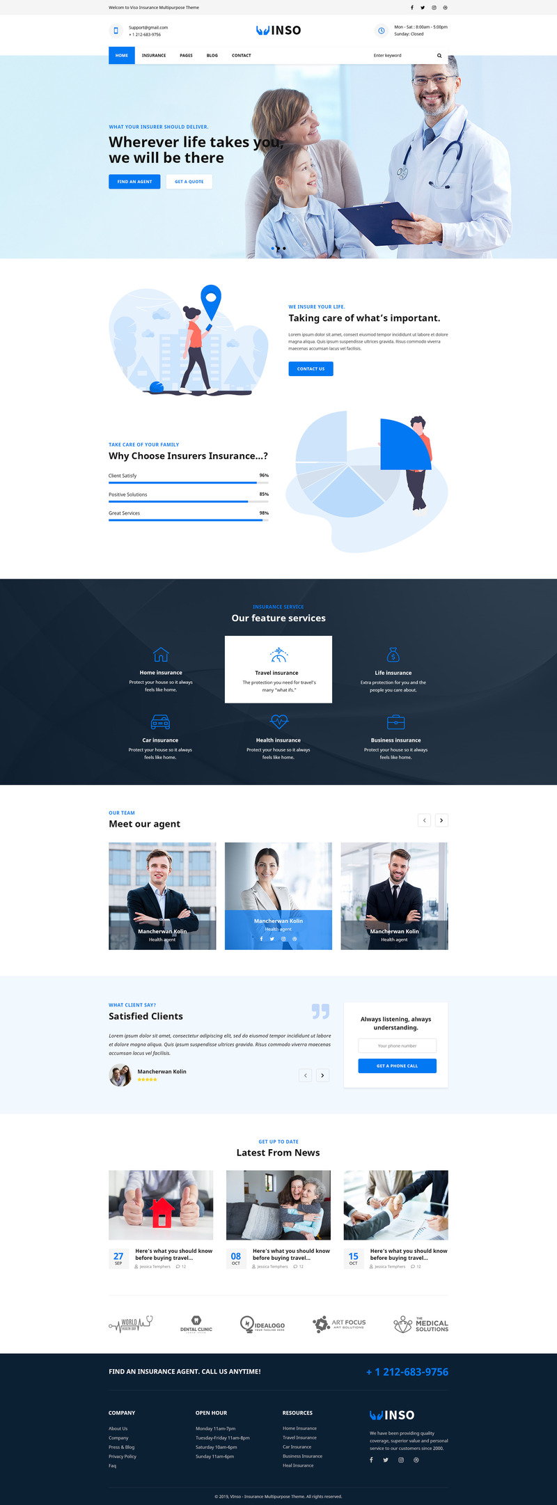 Vinso - Insurance PSD Template - Features Image 1