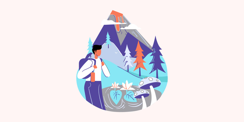 Boy Summer Vacation Traveling Illustration Concept Vector - Features Image 1