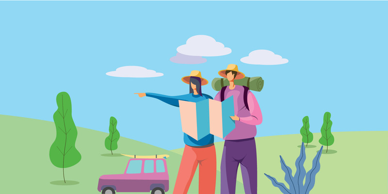 Para podróżowanie ilustracja koncepcja - Obraz funkcji 1