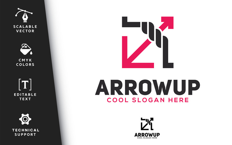 Arrowup Geometric Logo Template - Features Image 1