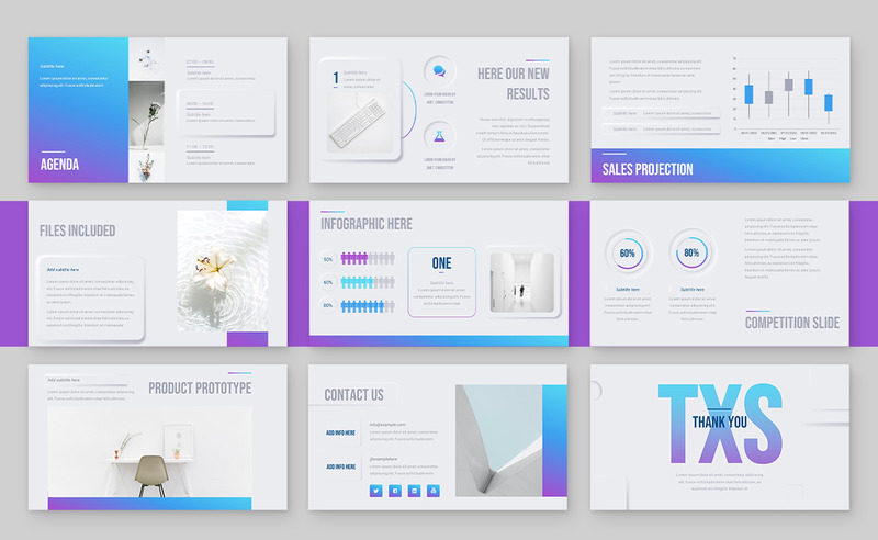 Neumorphism Powerpoint Presentation Template - Features Image 7