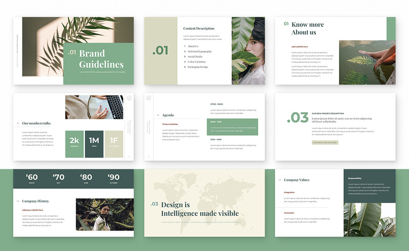 Linee guida per il branding Modello di diapositive di Google - Caratteristiche Immagine 3