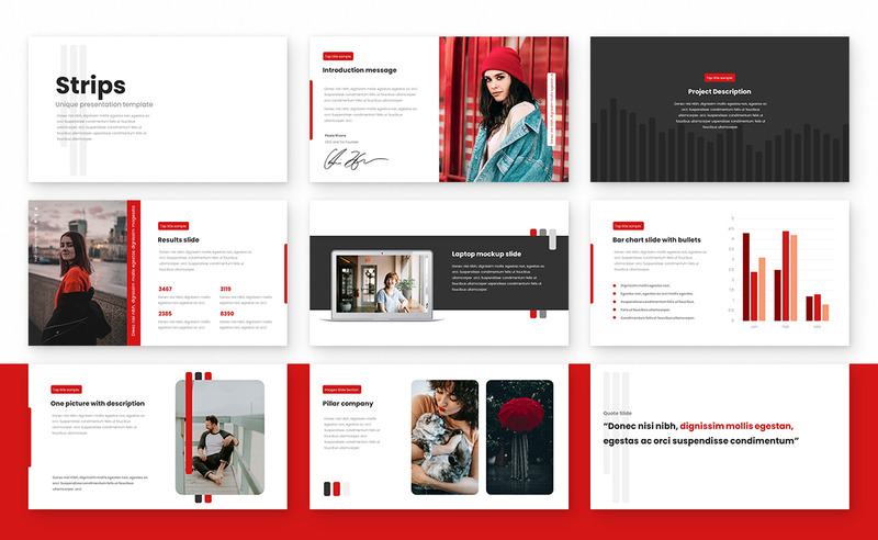 Modèle de présentation Powerpoint Strips - Caractéristiques de l’image 2