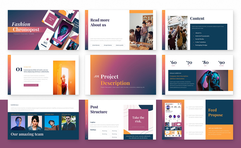 Fashion Chronopost Instagram Google Slides Template - Features Image 3