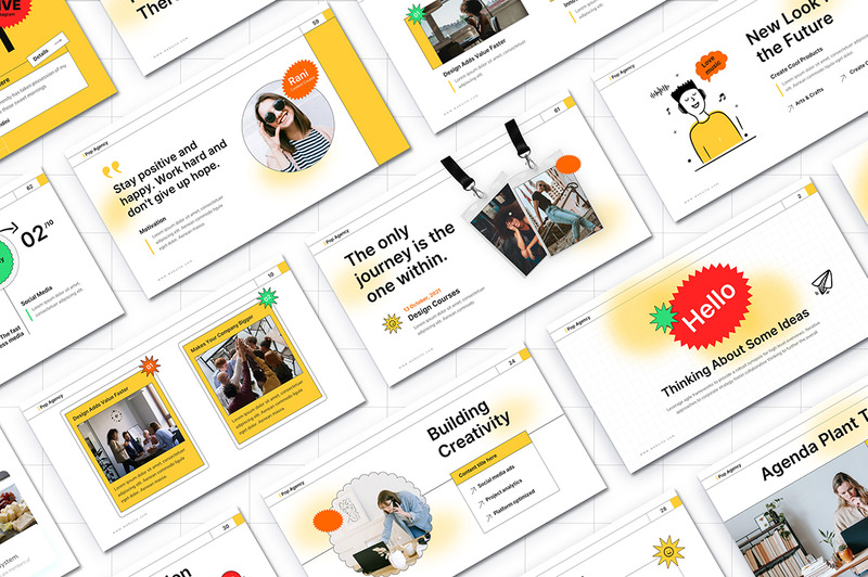 Modello di presentazione di Google per attività creative dell'agenzia pop - Caratteristiche Immagine 1