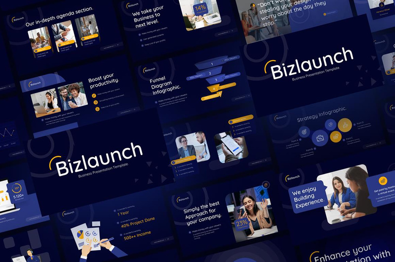 BizLaunch Modern Business PowerPoint Template - Features Image 2