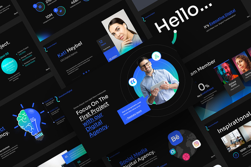 Modello di keynote multiuso moderno esecutivo digitale - Caratteristiche Immagine 2