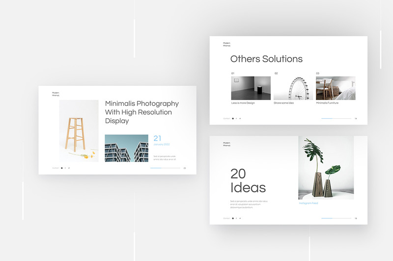 Modern Minimalist PowerPoint Template - Features Image 1