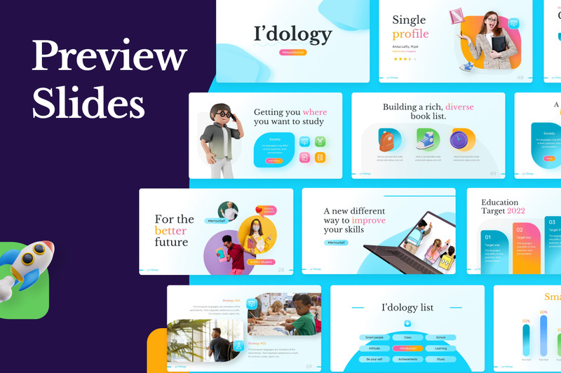 Idology Creative Education Mall för Google Slides - Features Image 1