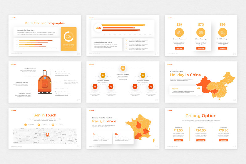 Plantilla de PowerPoint - viaje aéreo - Características Imagen 4