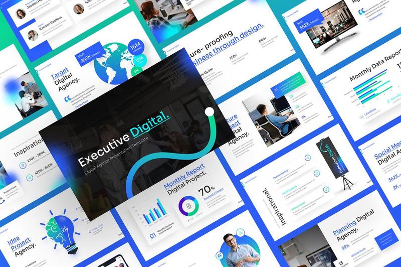 Modello di keynote multiuso moderno esecutivo digitale - Caratteristiche Immagine 1