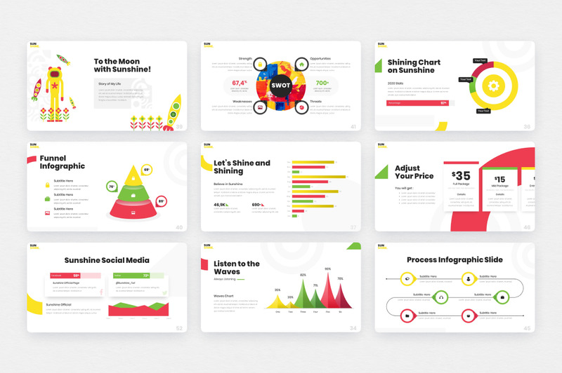 Sunshine - шаблон ключевой заметки для многоцелевого контента - Features Image 3