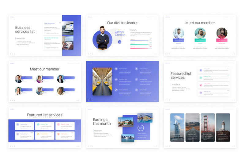 Modello PowerPoint pulito multiuso incisivo - Caratteristiche Immagine 3
