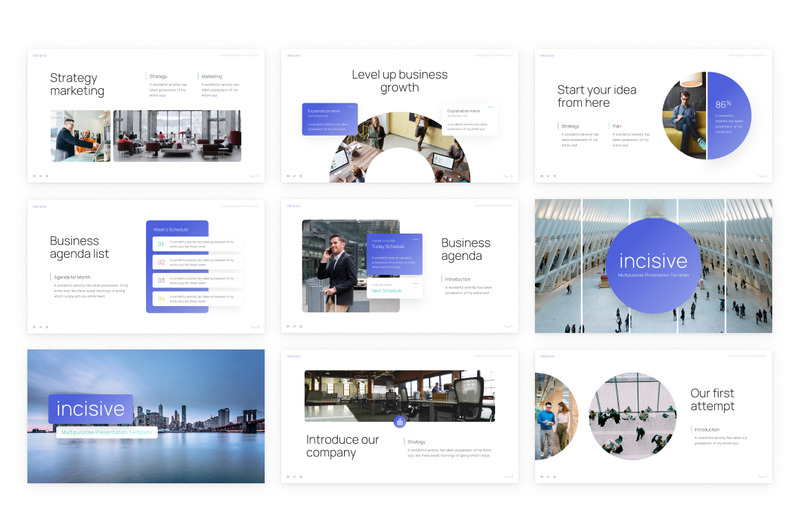 Modello PowerPoint pulito multiuso incisivo - Caratteristiche Immagine 1