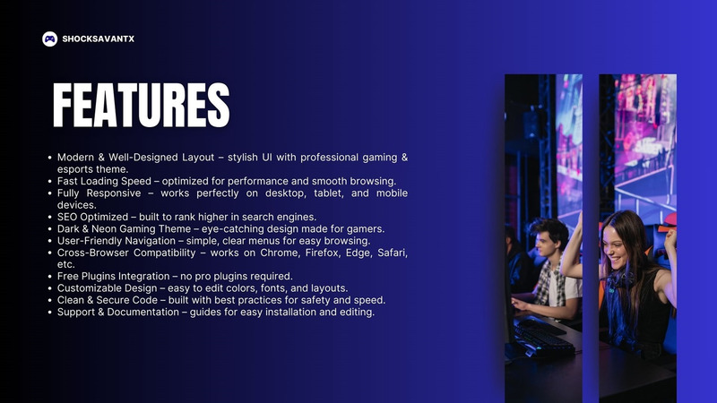 Threatorix - Esports and Gamezone Elementor Template Kit - Features Image 5