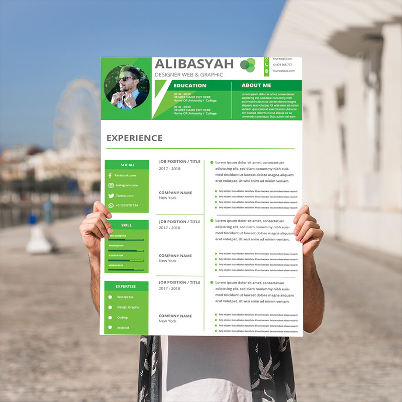 Modèle de CV Alibasyah - Caractéristiques de l’image 1