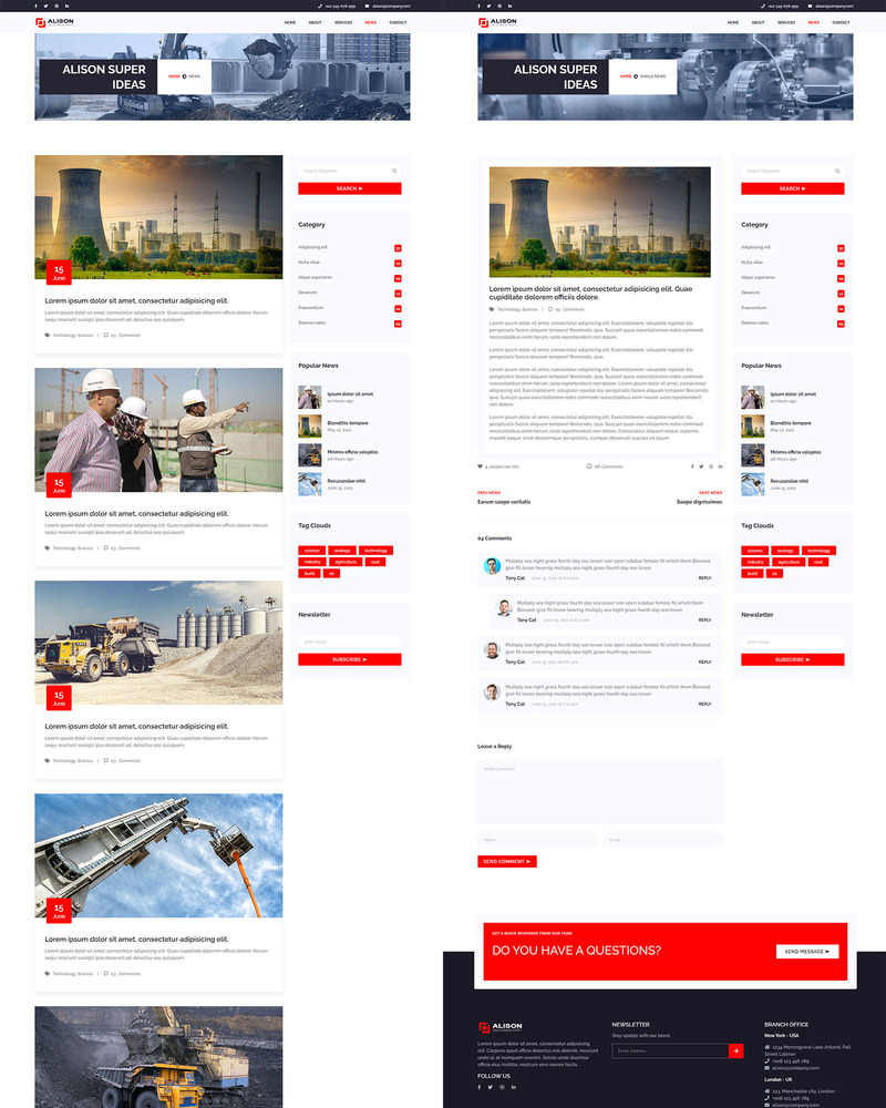 Alison - Industry & Construction & Factory Multipurpose HTML Template