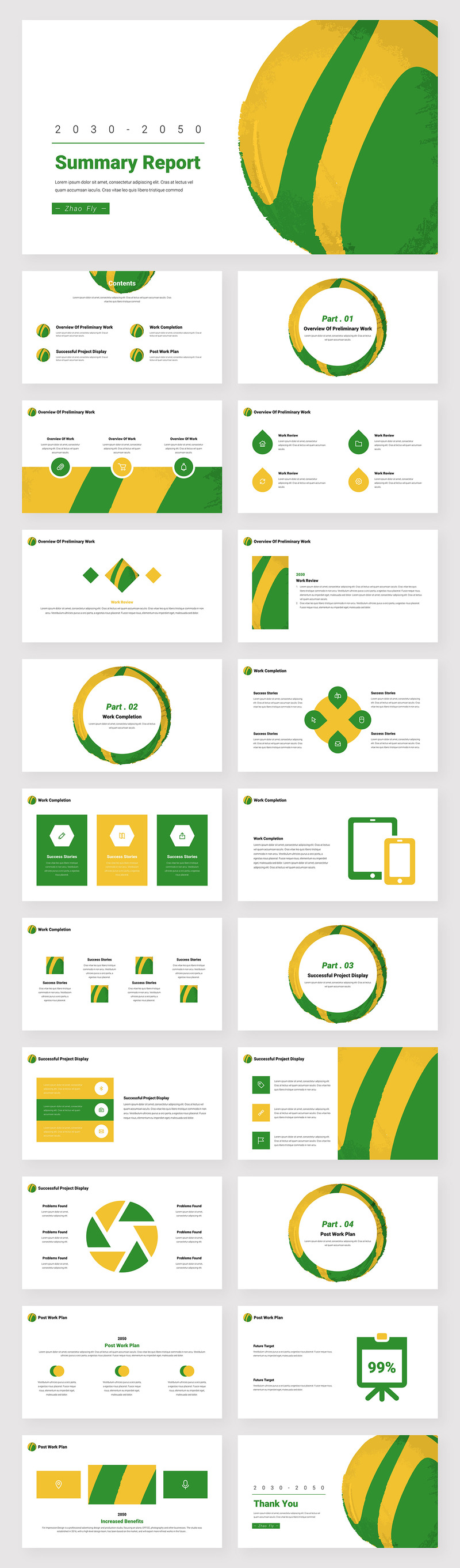 Creative Marketing Agency Summary Report PowerPoint Template - Features Image 1