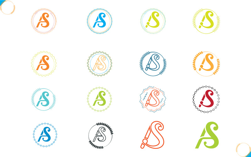 A en S luxe creatieve logo-sjabloonbundel - Features Image 1