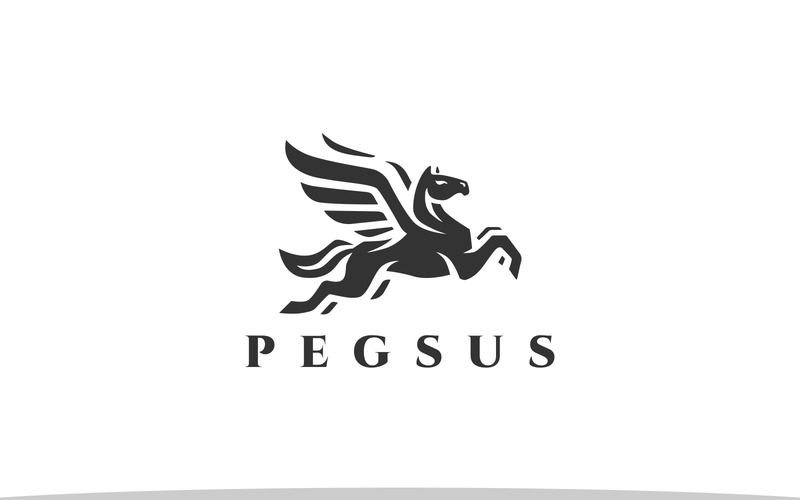 Elegante plantilla de logotipo de Pegaso - Características Imagen 1
