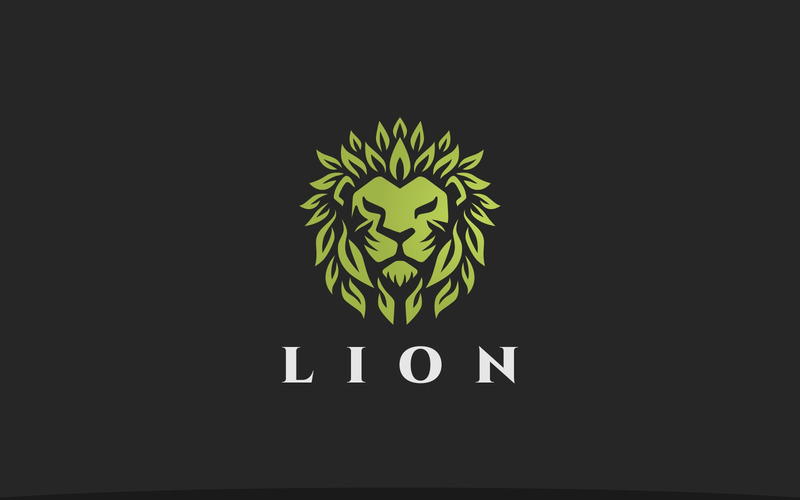 Lion Leaf Logo Natur Lejon Logotyp - Features Image 1