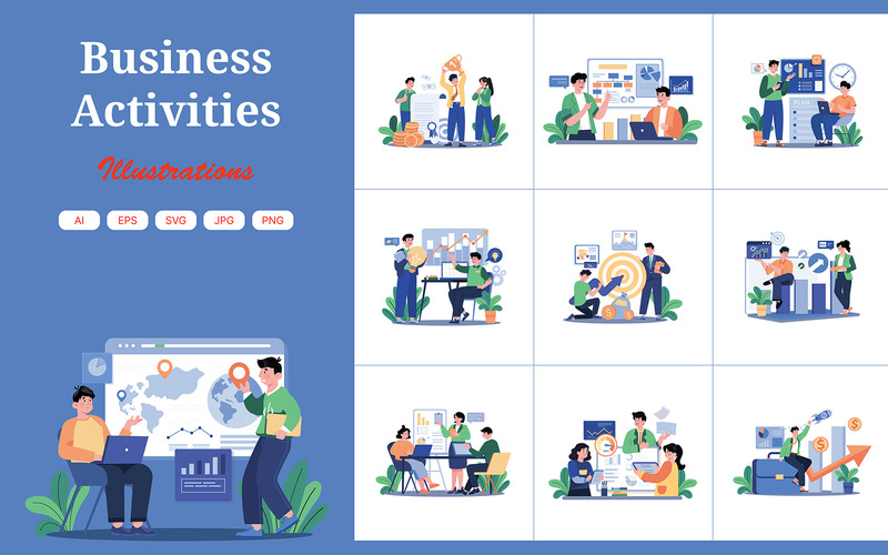M689_Business Activities Illustration Pack - Features Image 1