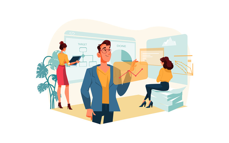M330_ Pakiet ilustracji biznesowych - Obraz funkcji 11