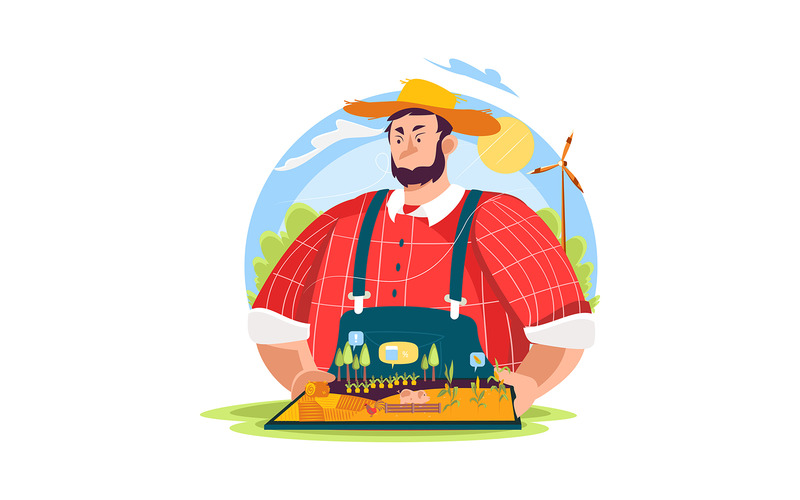 M326_Illustrazioni di tecnologia per l'agricoltura intelligente - Caratteristiche Immagine 6