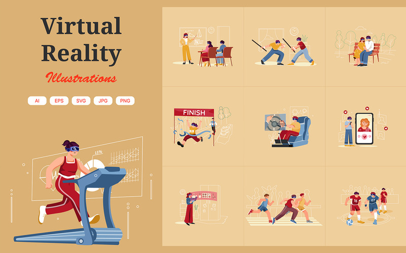 M391_Virtual Reality Illustration Pack - Features Image 1
