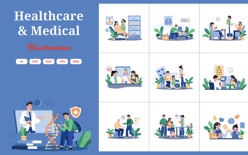 M716_Healthcare & Medical Illustration Pack 2 - Features Image 1