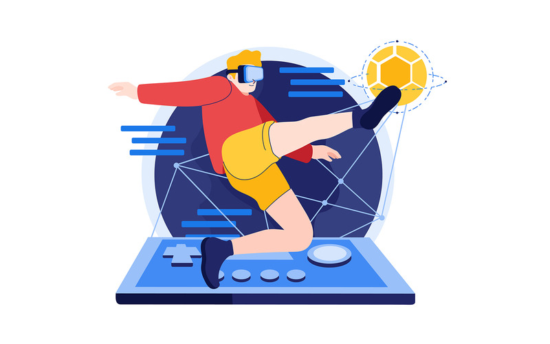 M387_ Metaverse & VR Illustration Pack - Features Image 6